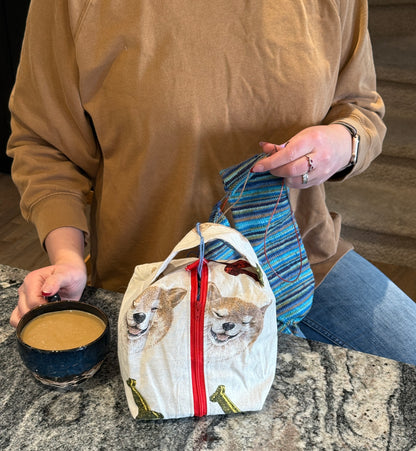 Pick Your Own | Small Box Bag | Dogs | Japanese Fabrics Handcrafted into Bags in Alberta, Canada