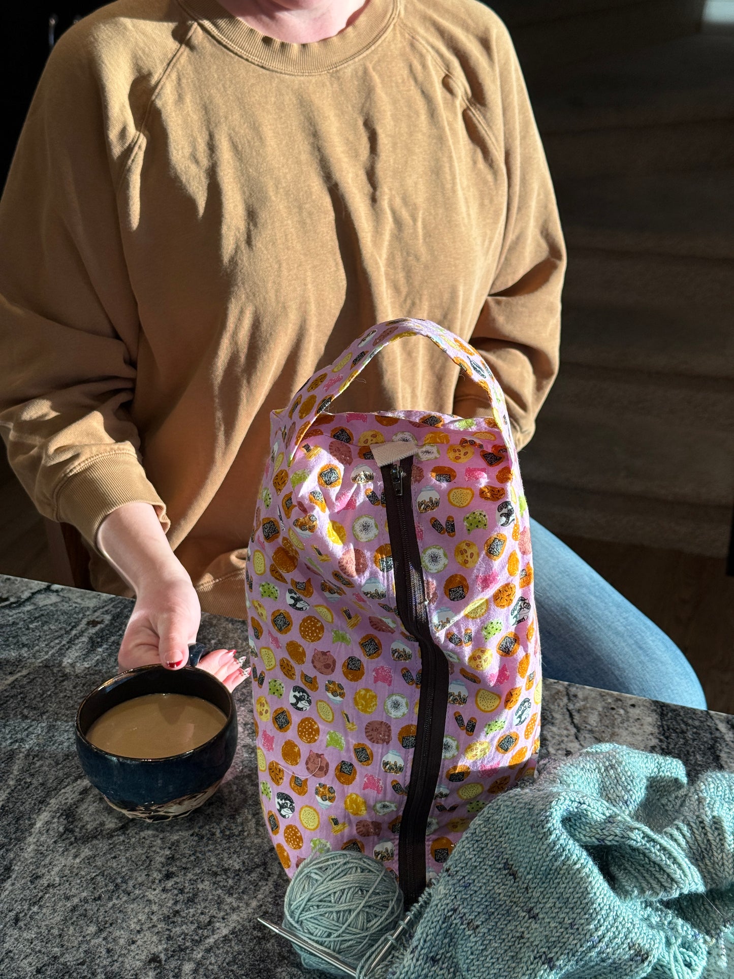 Large Box Bag | Fibre Arts Bag | Handmade in Alberta, Canada, From Hand Picked Japanese Fabrics