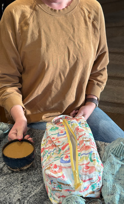 Large Box Bag | Fibre Arts Bag | Handmade in Alberta, Canada, From Hand Picked Japanese Fabrics