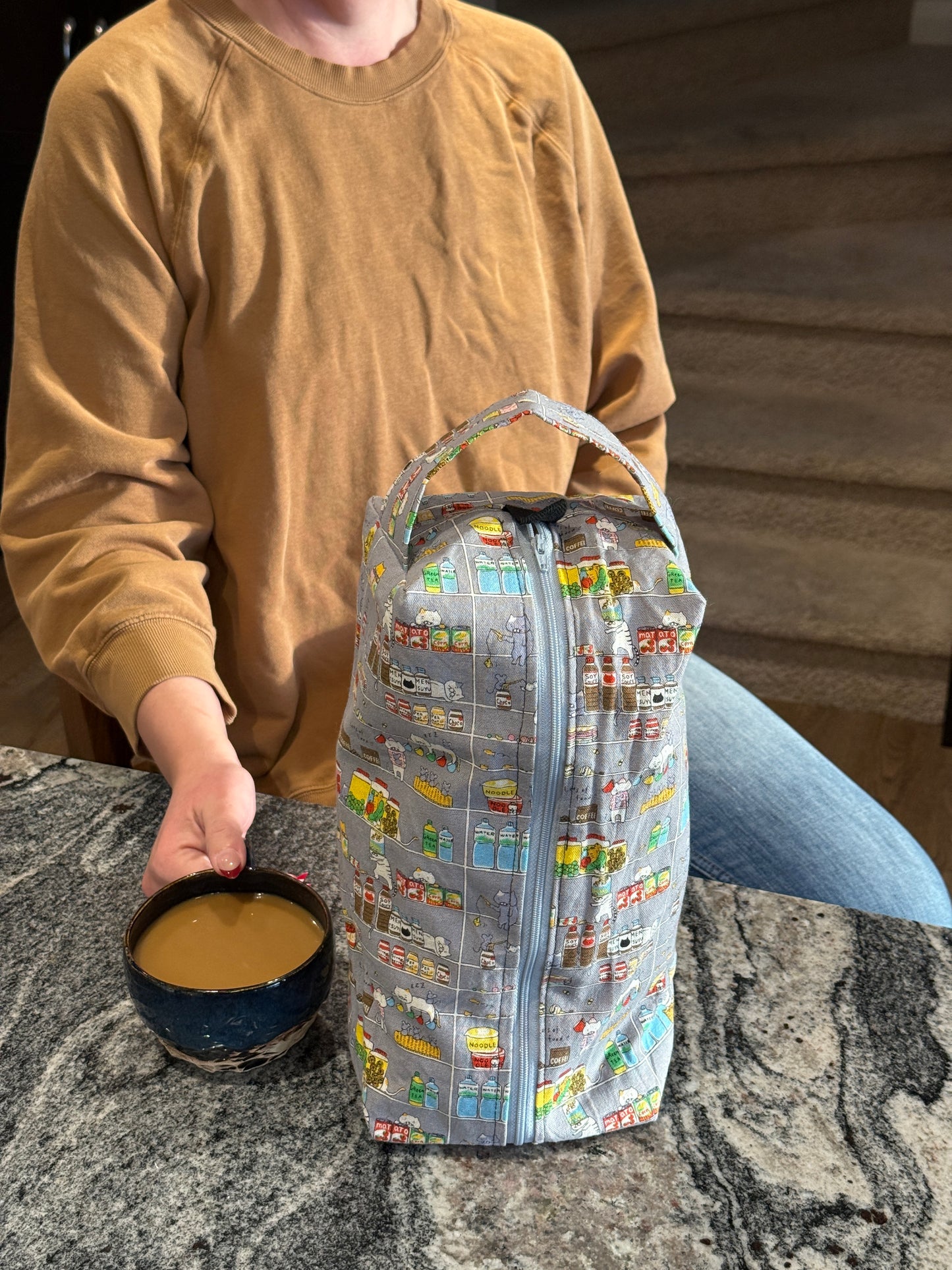 Large Box Bag | Fibre Arts Bag | Handmade in Alberta, Canada, From Hand Picked Japanese Fabrics