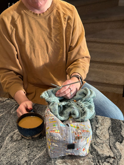 Large Box Bag | Fibre Arts Bag | Handmade in Alberta, Canada, From Hand Picked Japanese Fabrics