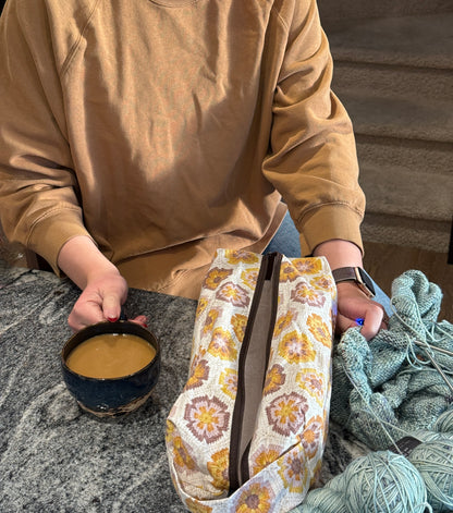 Large Box Bag | Fibre Arts Bag | Handmade in Alberta, Canada, From Hand Picked Japanese Fabrics