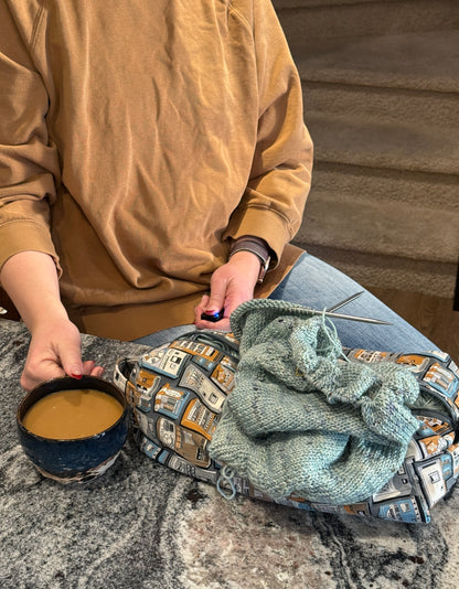 Large Box Bag | Fibre Arts Bag | Handmade in Alberta, Canada, From Hand Picked Japanese Fabrics