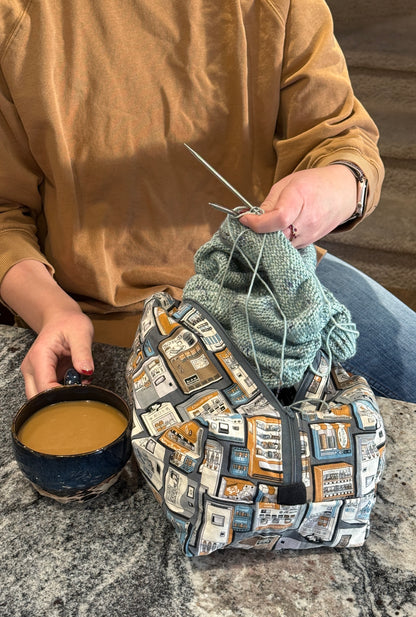 Large Box Bag | Fibre Arts Bag | Handmade in Alberta, Canada, From Hand Picked Japanese Fabrics