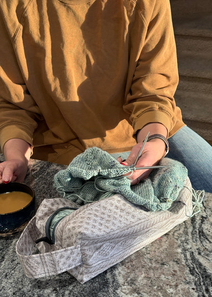 Large Box Bag | Fibre Arts Bag | Handmade in Alberta, Canada, From Hand Picked Japanese Fabrics