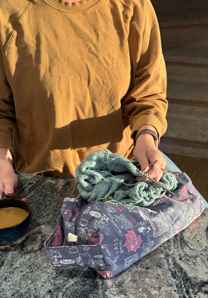 Large Box Bag | Fibre Arts Bag | Handmade in Alberta, Canada, From Hand Picked Japanese Fabrics