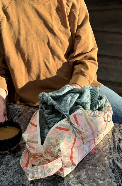 Large Box Bag | Fibre Arts Bag | Handmade in Alberta, Canada, From Hand Picked Japanese Fabrics