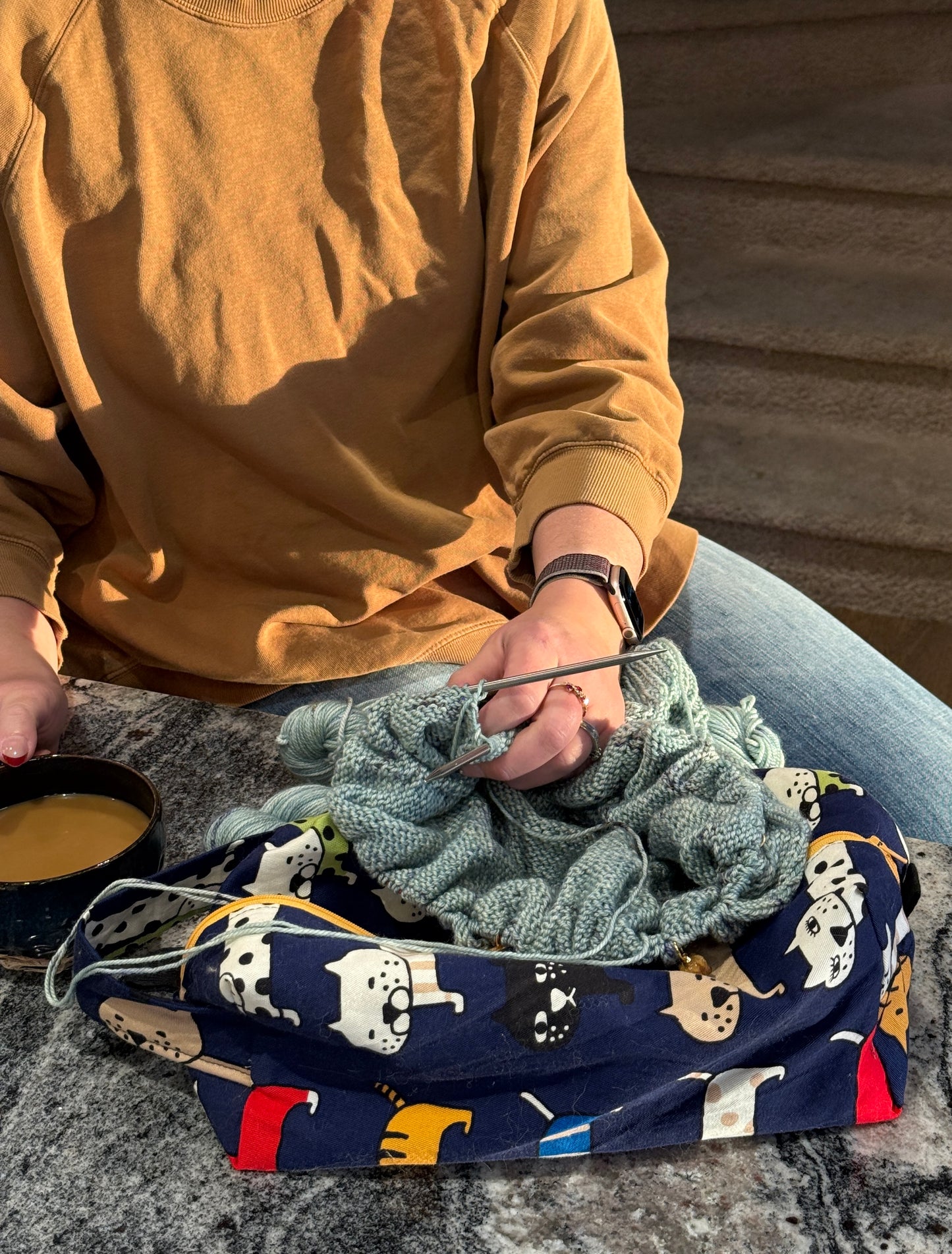 Large Box Bag | Fibre Arts Bag | Handmade in Alberta, Canada, From Hand Picked Japanese Fabrics