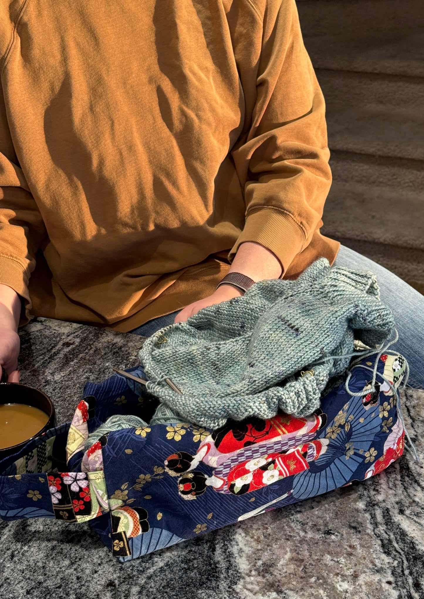 Large Box Bag | Fibre Arts Bag | Handmade in Alberta, Canada, From Hand Picked Japanese Fabrics