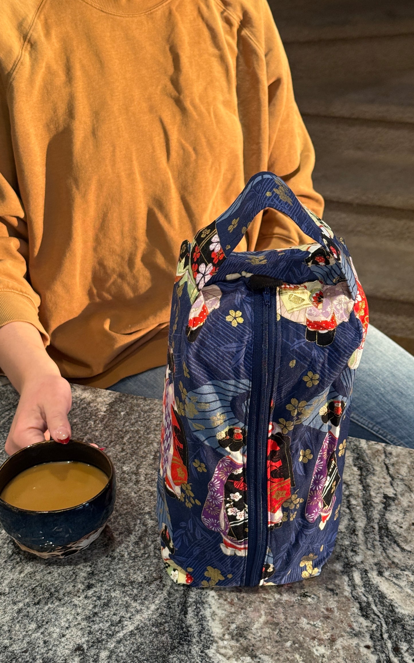 Large Box Bag | Fibre Arts Bag | Handmade in Alberta, Canada, From Hand Picked Japanese Fabrics