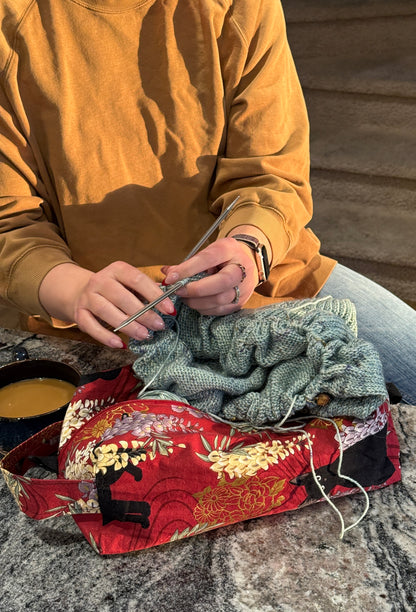 Large Box Bag | Fibre Arts Bag | Handmade in Alberta, Canada, From Hand Picked Japanese Fabrics