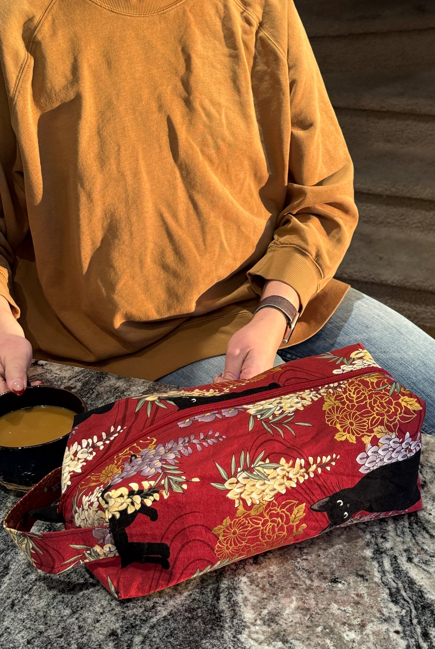 Large Box Bag | Fibre Arts Bag | Handmade in Alberta, Canada, From Hand Picked Japanese Fabrics