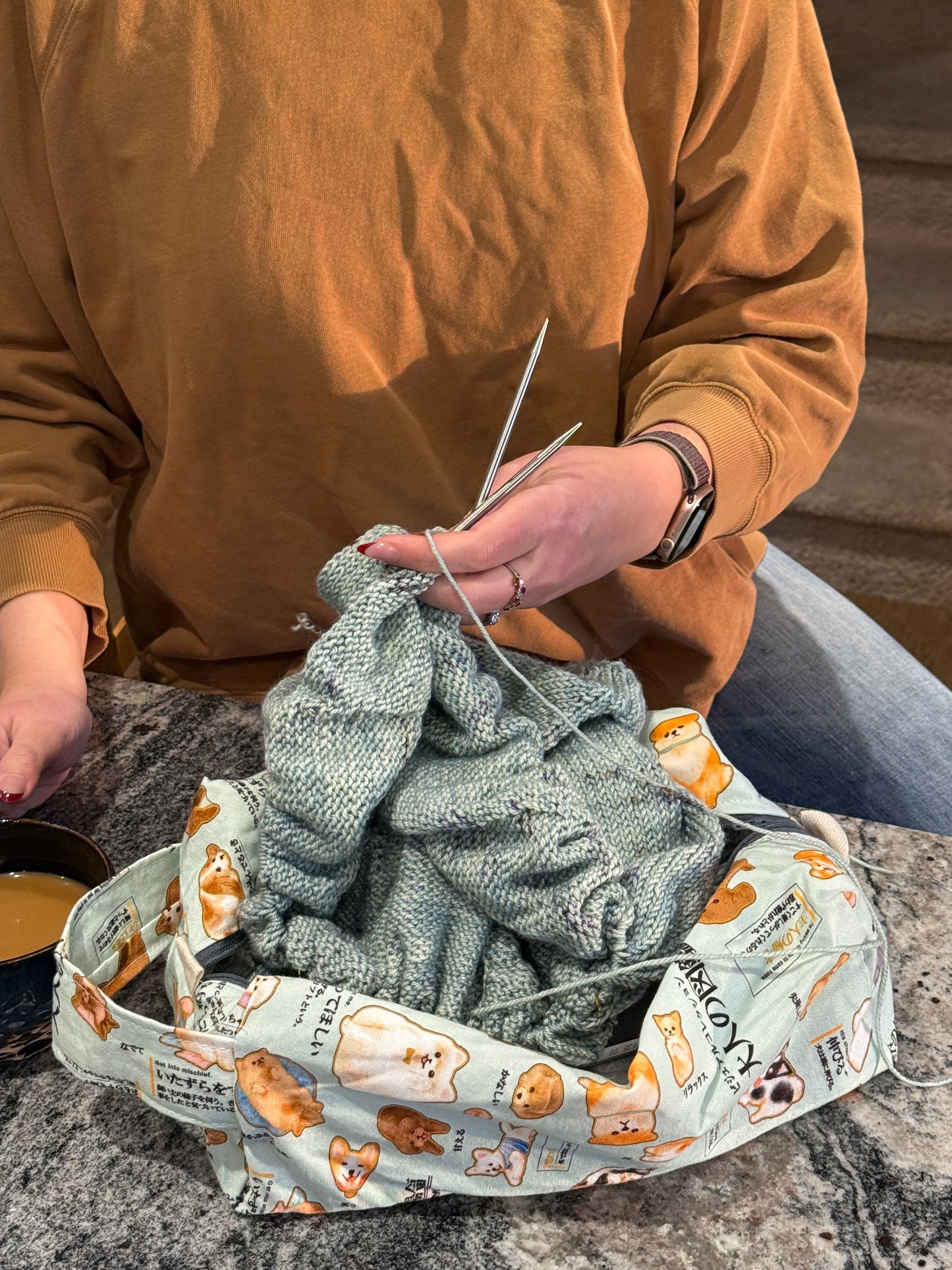 Large Box Bag | Fibre Arts Bag | Handmade in Alberta, Canada, From Hand Picked Japanese Fabrics