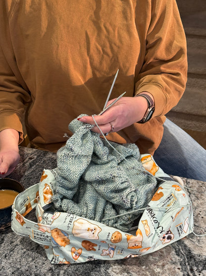 Large Box Bag | Fibre Arts Bag | Handmade in Alberta, Canada, From Hand Picked Japanese Fabrics