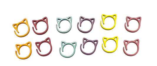 Stitch Markers | Cat Head Split Stitch Markers for Knitting and Crochet