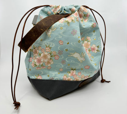 Kato Drawstring Bag | Woodland Critters | Japanese Fabrics Hand-Selected in Tokyo and Kyoto