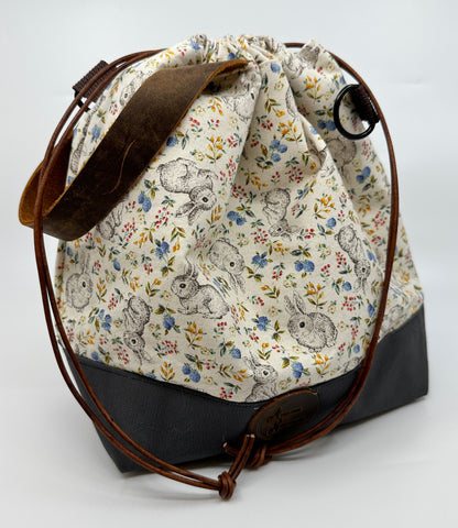 Kato Drawstring Bag | Woodland Critters | Japanese Fabrics Hand-Selected in Tokyo and Kyoto