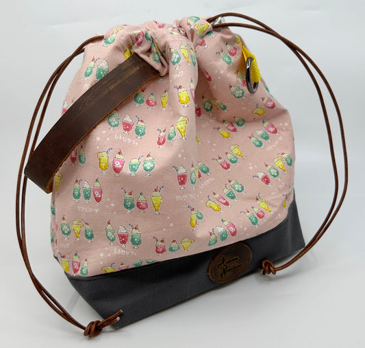 Pick Your Own | Kato Drawstring Bag | Whimsy | Hand Chosen Japanese Fabrics, Canadian Hand Made Bags