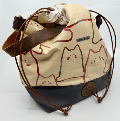 Kato Drawstring Bag | Cat Fabrics Hand-selected in Japan