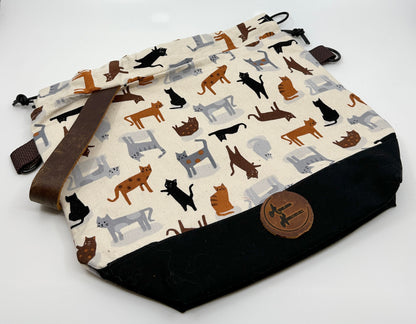 Kato Drawstring Bag | Cat Fabrics Hand-selected in Japan