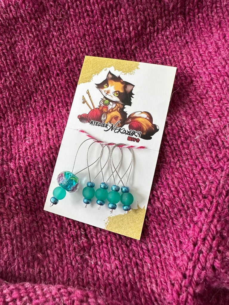 Beaded Stitch Markers for Knitting, Snagless