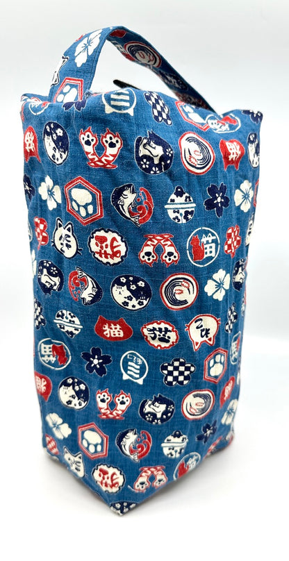 Large Box Bag | Cats | Japanese Prints Hand-Selected in Japan