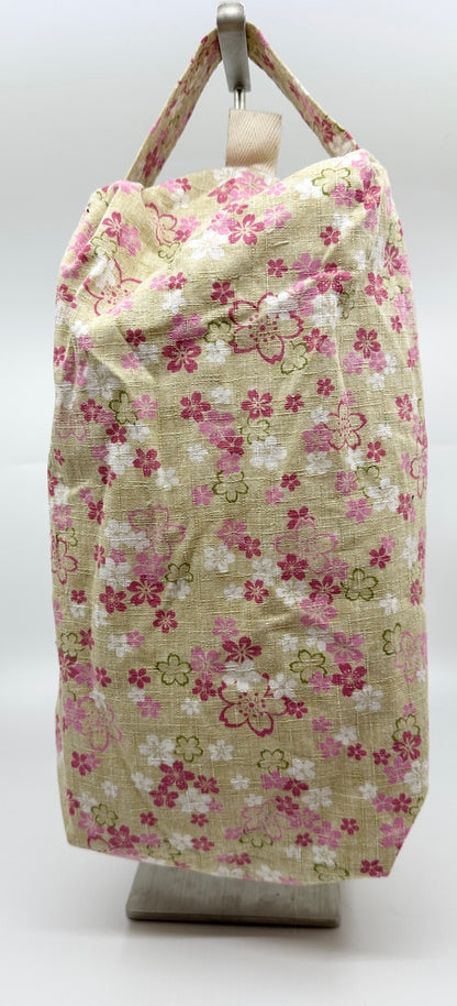 Large Box Bag | Florals | Japanese Flowers Assemble on These Hand-Selected Fabrics