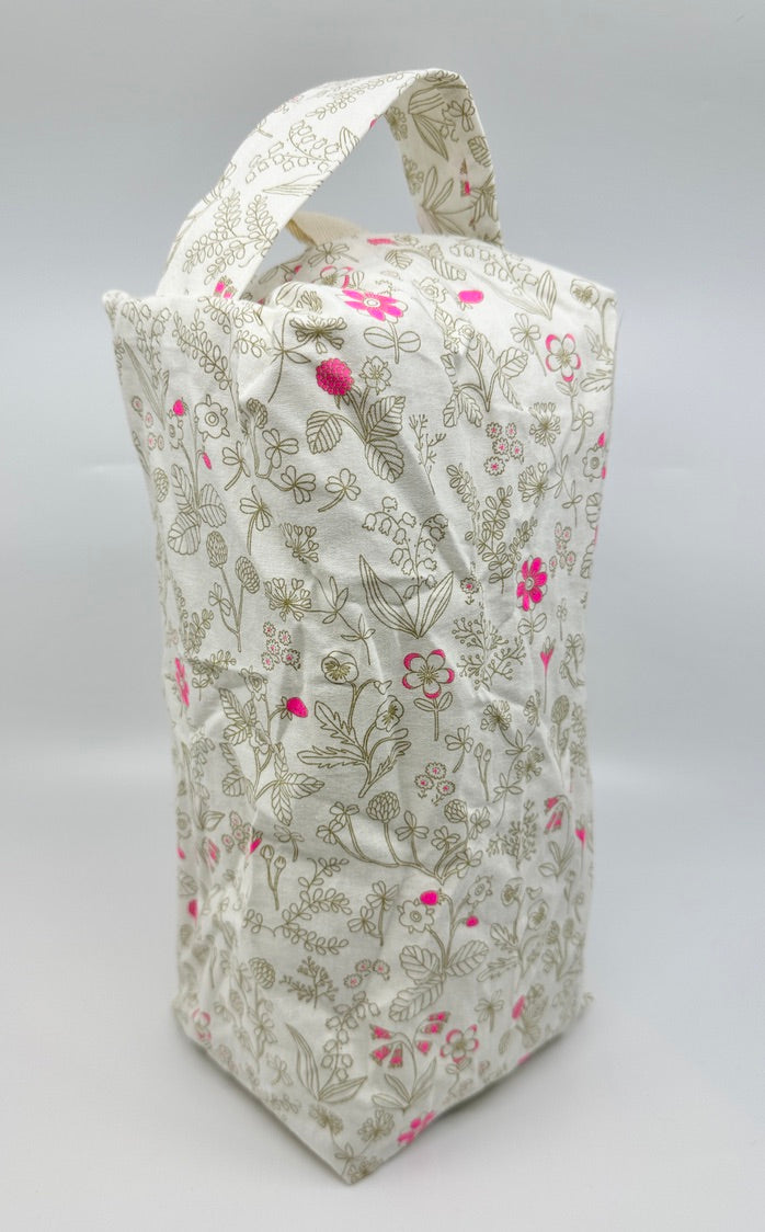 Large Box Bag | Florals | Japanese Flowers Assemble on These Hand-Selected Fabrics