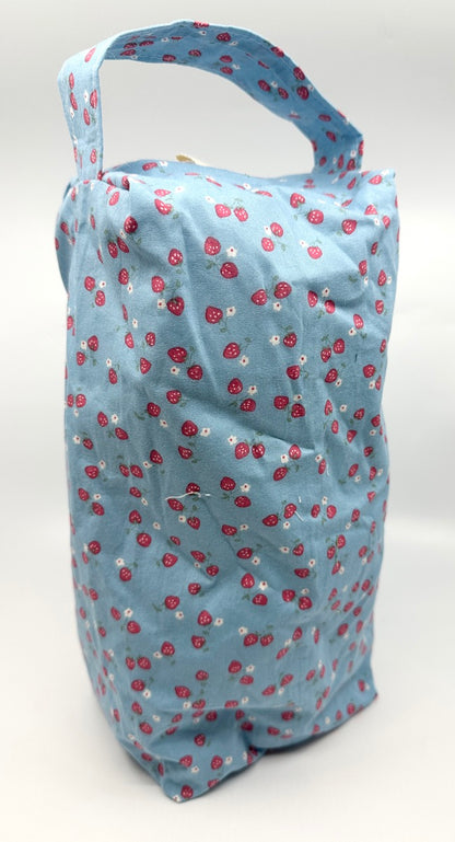 Large Box Bag | Strawberries | Japanese Fabrics Hand-Selected in Japan