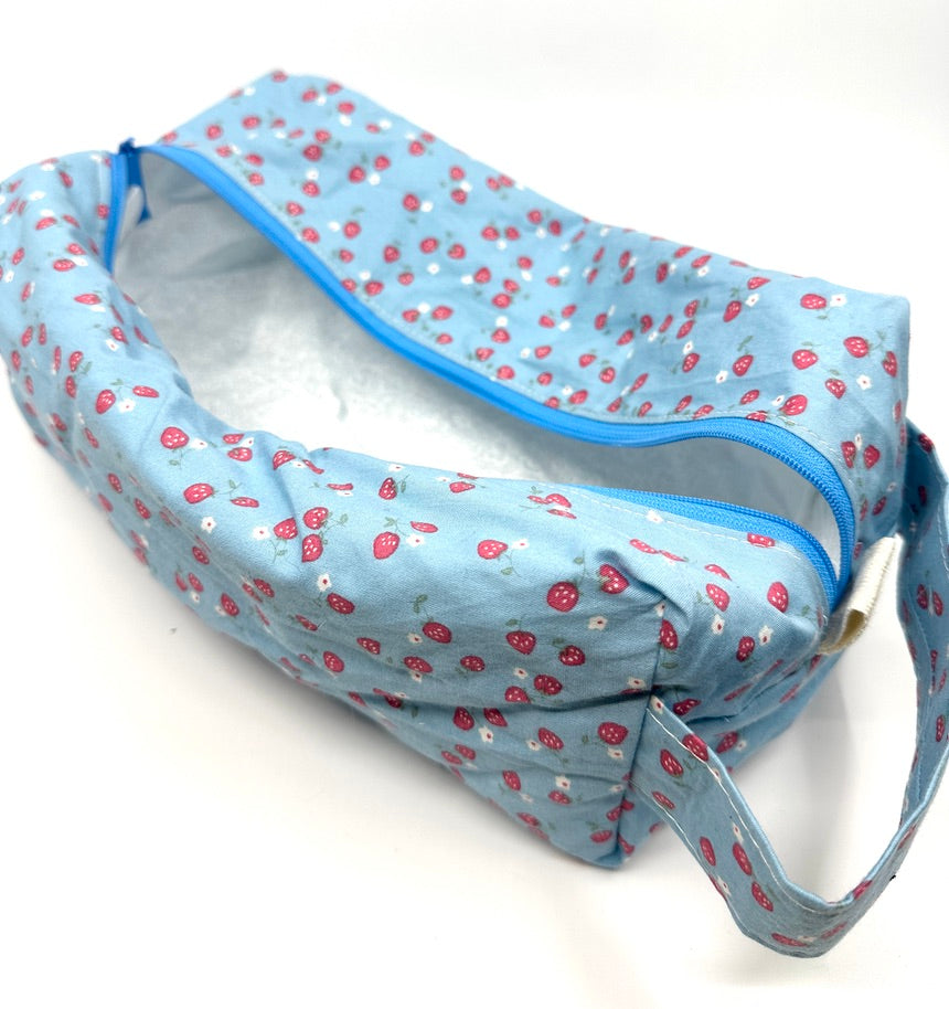 Large Box Bag | Strawberries | Japanese Fabrics Hand-Selected in Japan