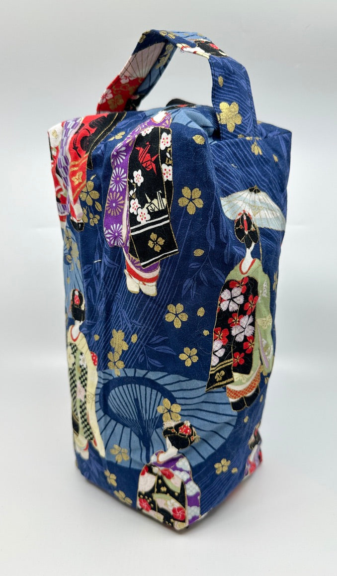 Large Box Bag | Japanese Motifs | Japanese Fabrics Hand-Selected and Purchased in Kyoto and Tokyo, Japan