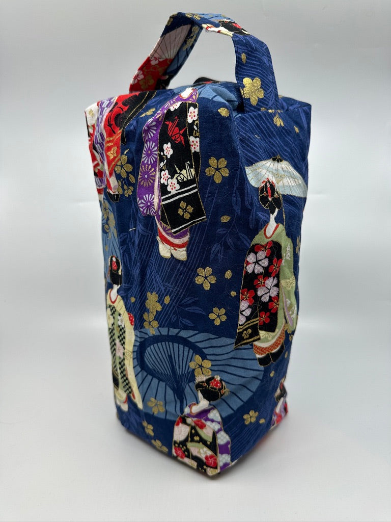 Large Box Bag | Japanese Motifs | Japanese Fabrics Hand-Selected and Purchased in Kyoto and Tokyo, Japan