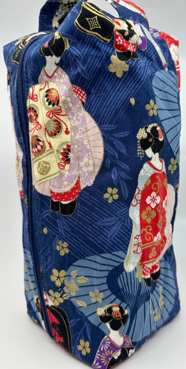 Large Box Bag | Japanese Motifs | Japanese Fabrics Hand-Selected and Purchased in Kyoto and Tokyo, Japan