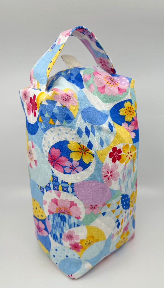 Large Box Bag | Florals | Japanese Flowers Assemble on These Hand-Selected Fabrics