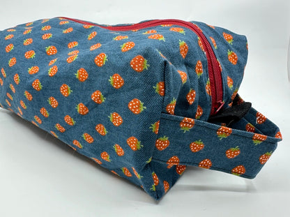 Large Box Bag | Strawberries | Japanese Fabrics Hand-Selected in Japan