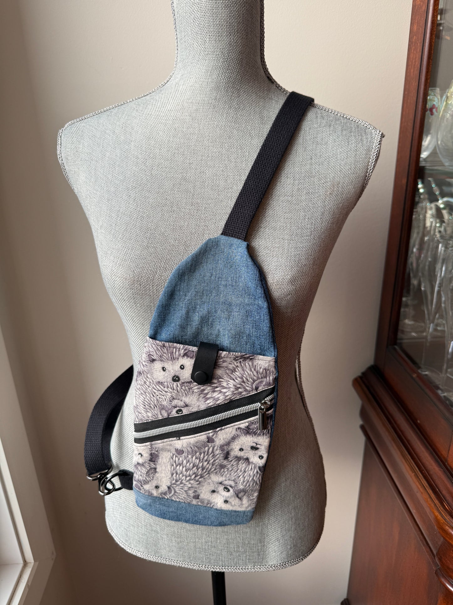 Mini Traveller Sling | Upcycled Denim and Hand-Selected Japanese Fabrics