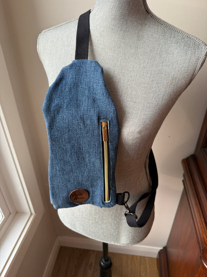 Mini Traveller Sling | Upcycled Denim and Hand-Selected Japanese Fabrics