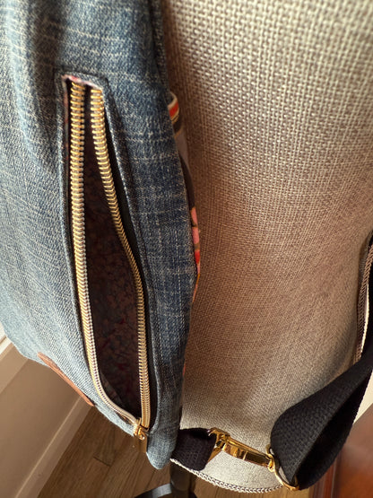 Mini Traveller Sling | Upcycled Denim and Hand-Selected Japanese Fabrics