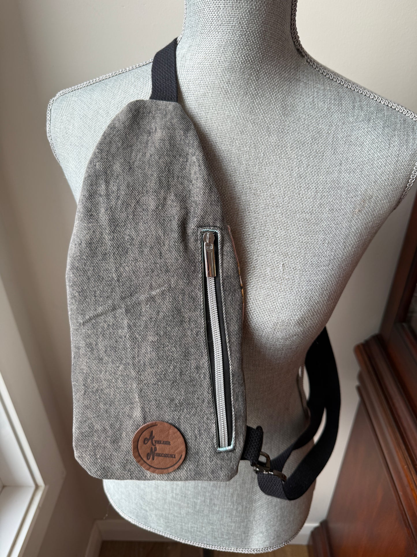 Mini Traveller Sling | Upcycled Denim and Hand-Selected Japanese Fabrics