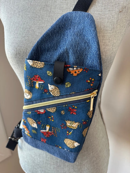 Mini Traveller Sling | Upcycled Denim and Hand-Selected Japanese Fabrics