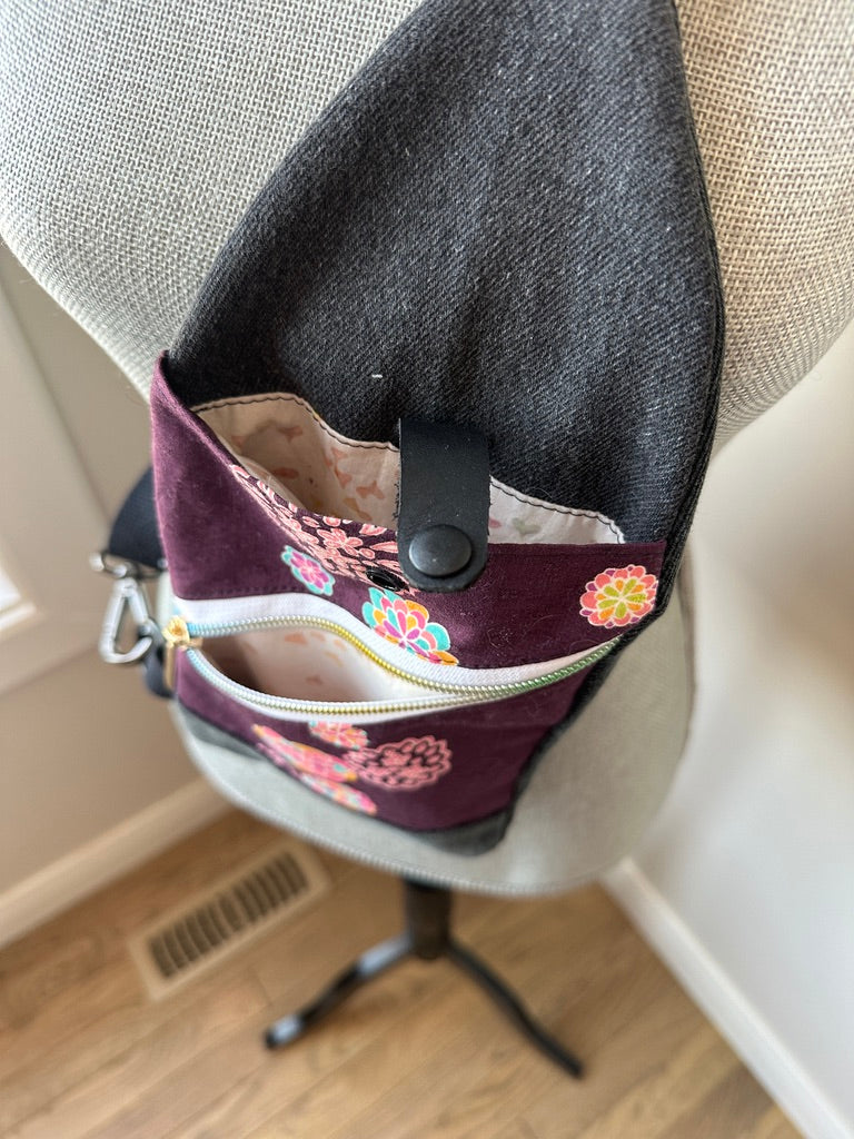 Mini Traveller Sling | Upcycled Denim and Hand-Selected Japanese Fabrics