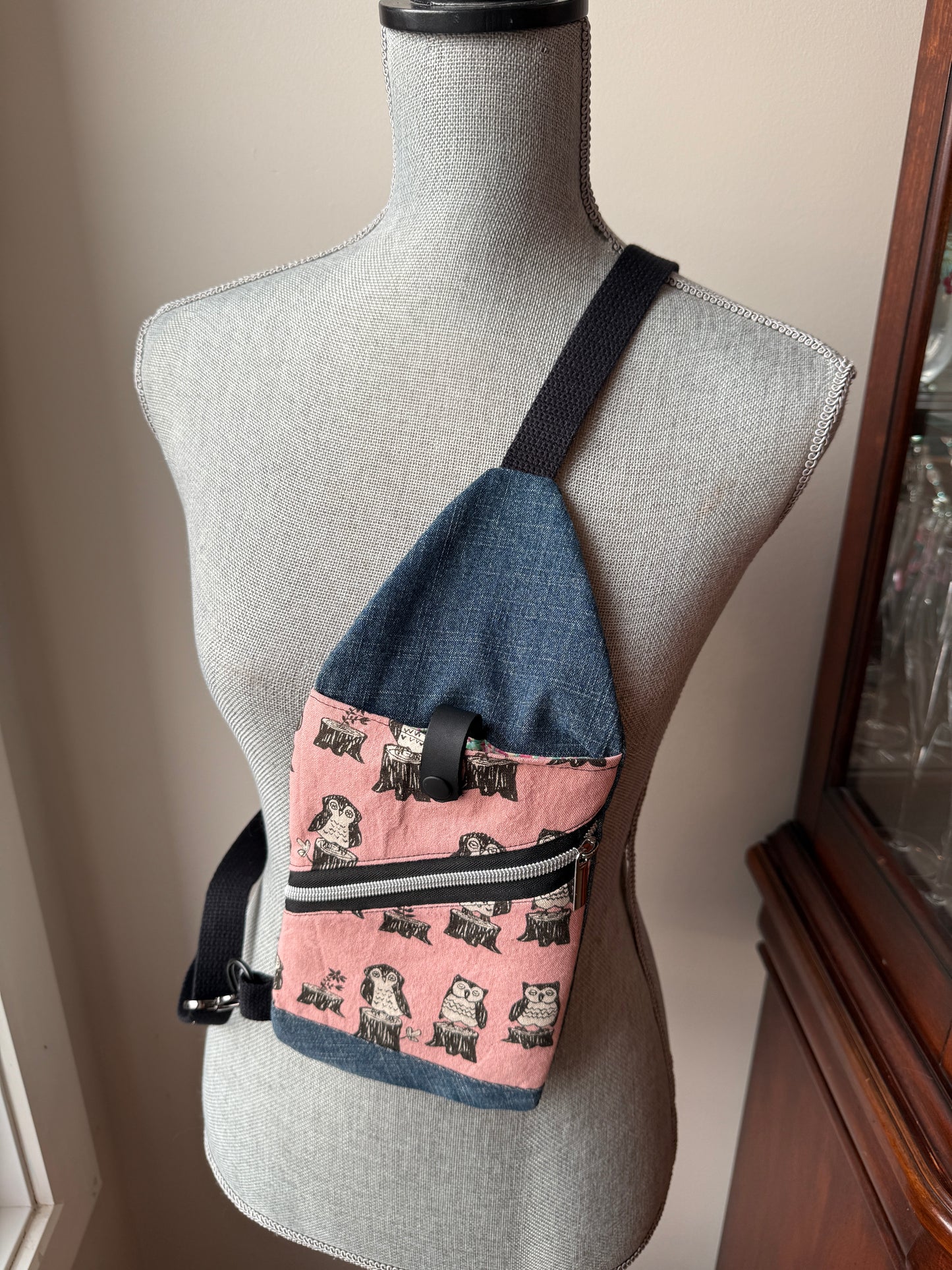 Mini Traveller Sling | Upcycled Denim and Hand-Selected Japanese Fabrics