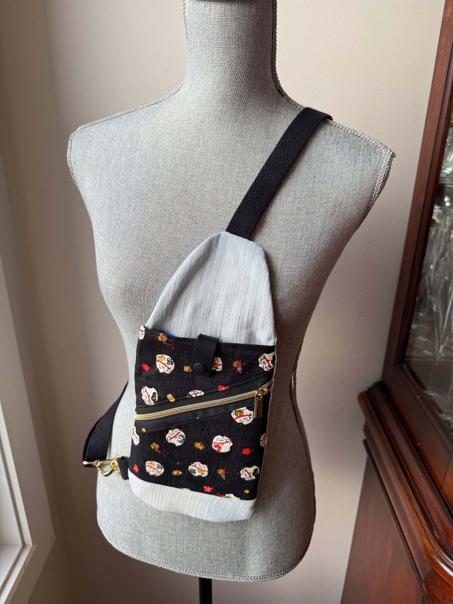 Mini Traveller Sling | Upcycled Denim and Hand-Selected Japanese Fabrics