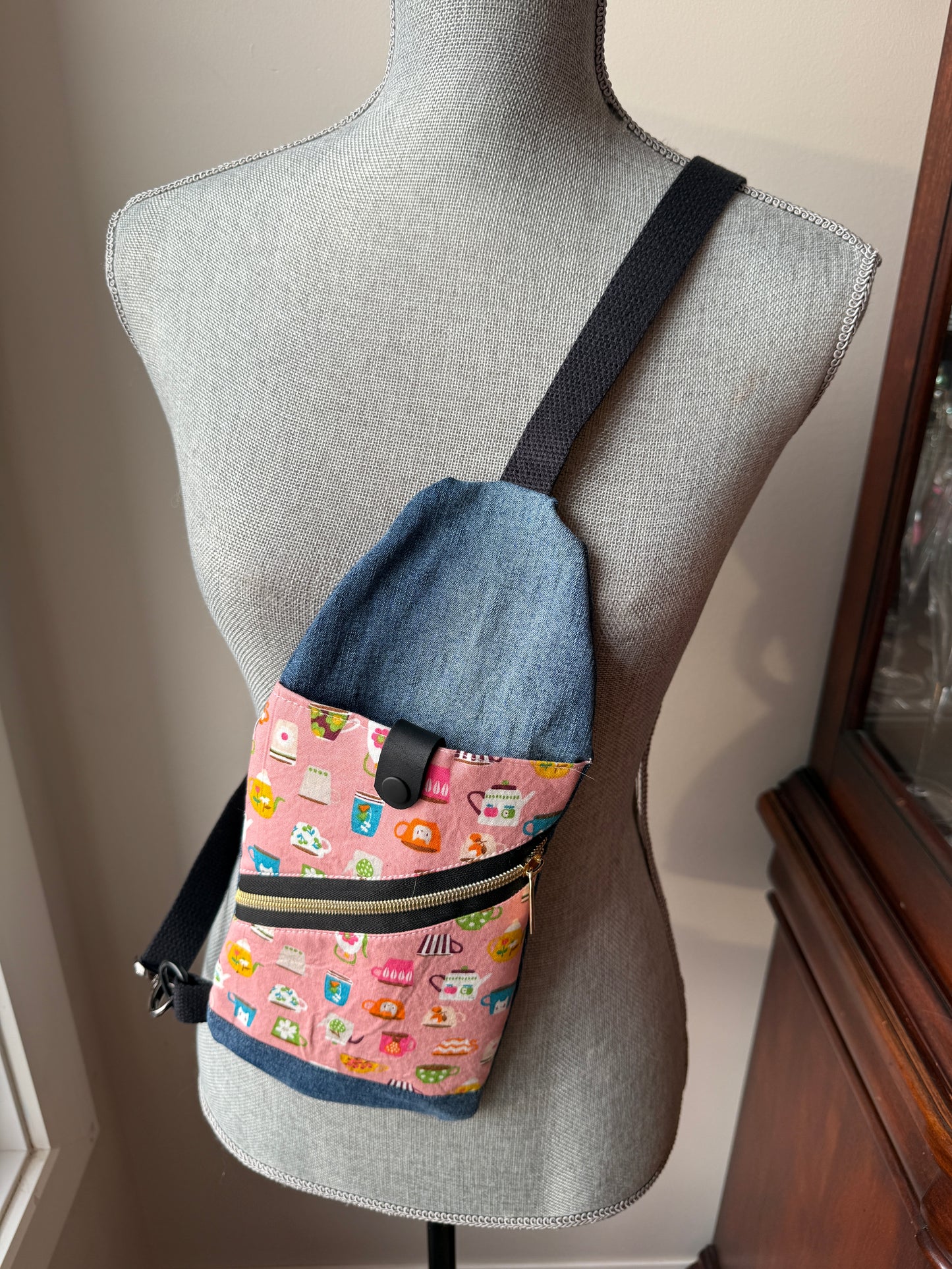 Mini Traveller Sling | Upcycled Denim and Hand-Selected Japanese Fabrics