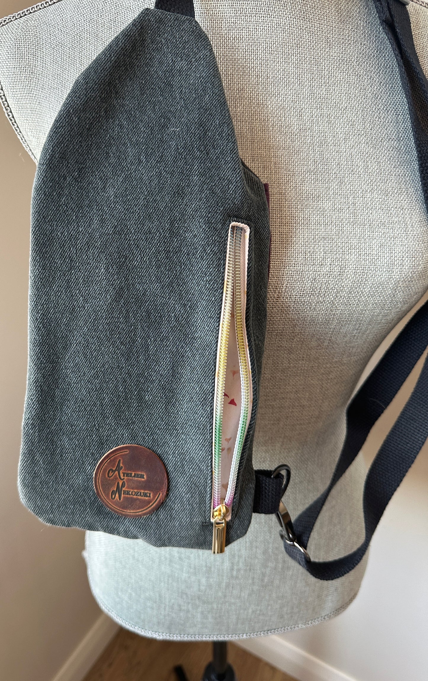 Mini Traveller Sling | Upcycled Denim and Hand-Selected Japanese Fabrics