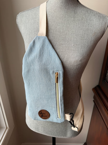 Mini Traveller Sling | Upcycled Denim and Hand-Selected Japanese Fabrics