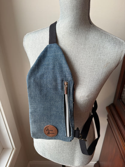 Mini Traveller Sling | Upcycled Denim and Hand-Selected Japanese Fabrics