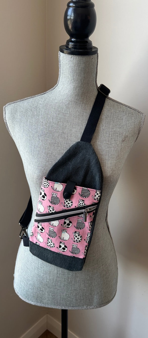 Mini Traveller Sling | Upcycled Denim and Hand-Selected Japanese Fabrics