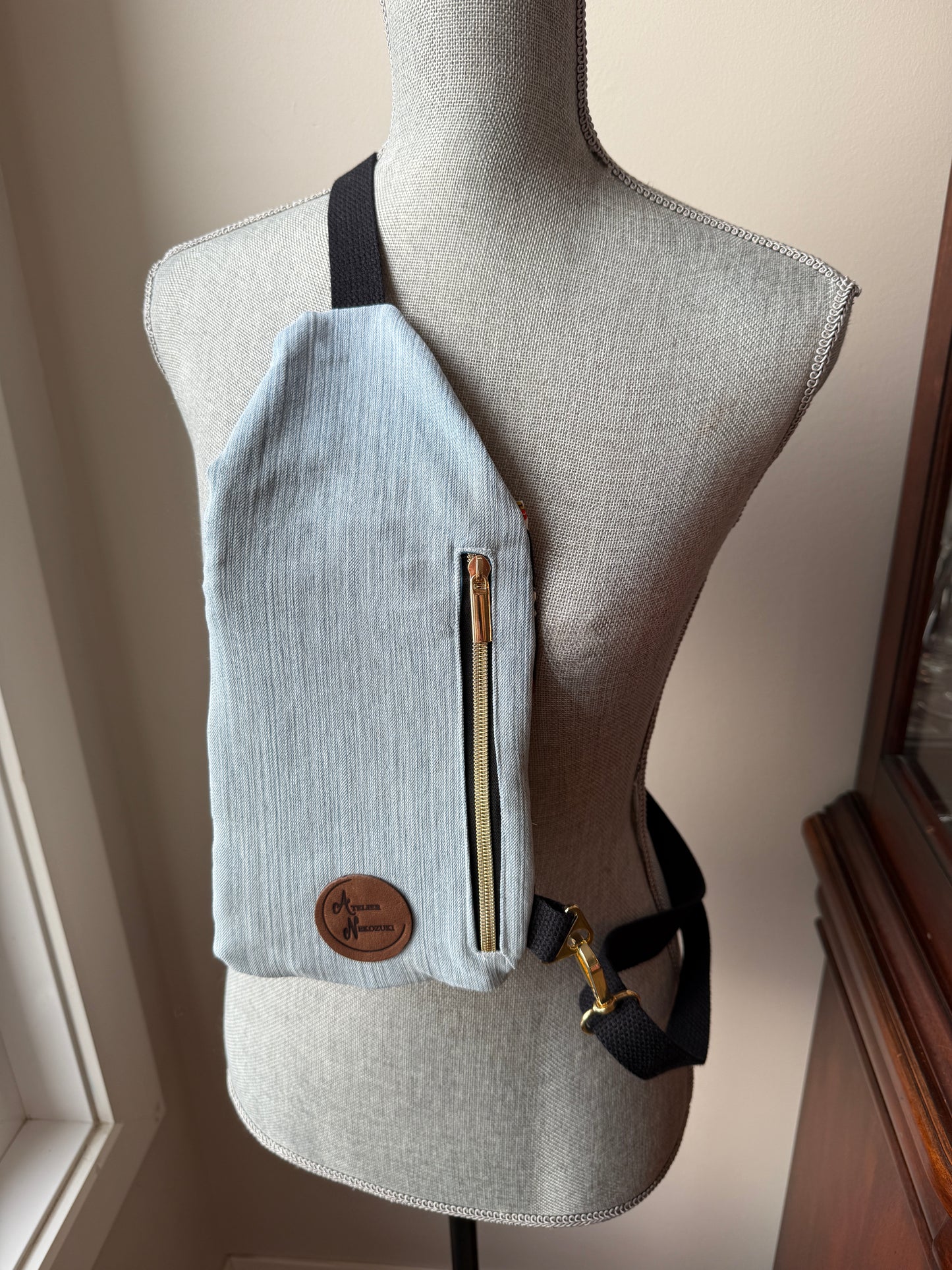 Mini Traveller Sling | Upcycled Denim and Hand-Selected Japanese Fabrics