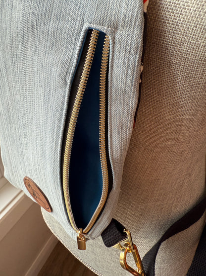 Mini Traveller Sling | Upcycled Denim and Hand-Selected Japanese Fabrics